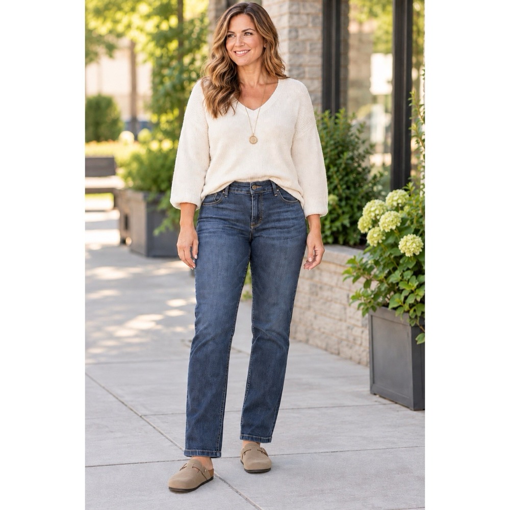 Democracy Women's Jeans Size 12 Ab Technology Straight Leg Stretch